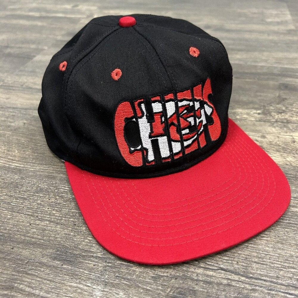 Vintage Kansas City Chiefs‎ #1 Apparel Snapback Hat Cap Made In Canada